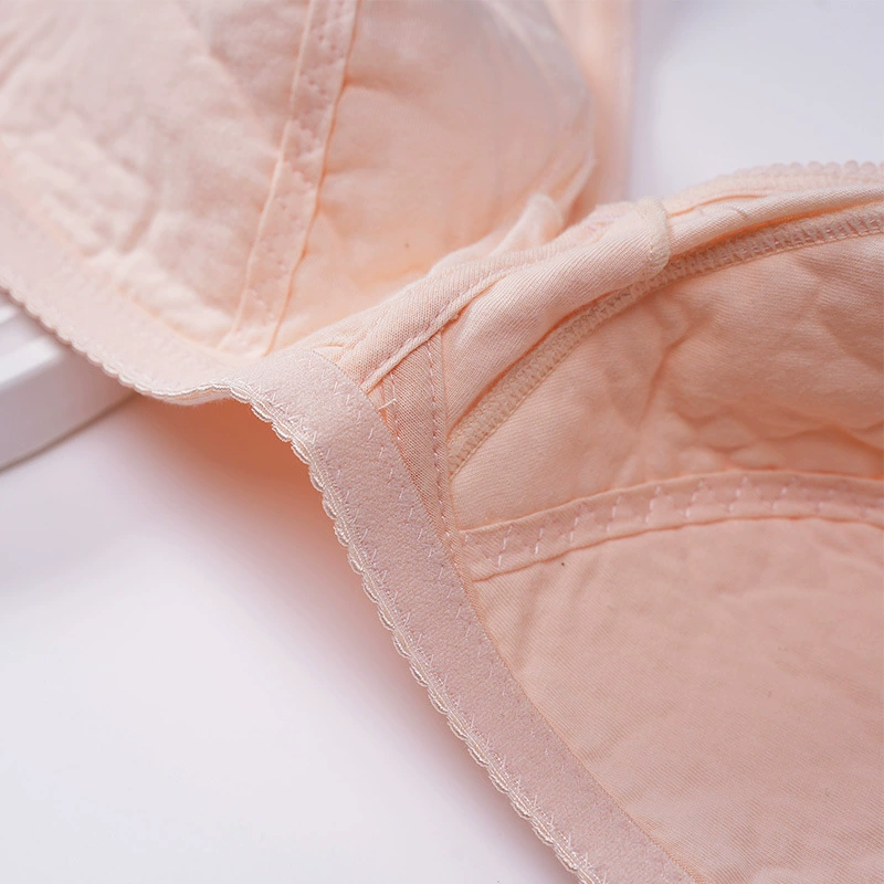 Thin sponge wireless bra, comfortable breathable underwear, plus size, for middle age