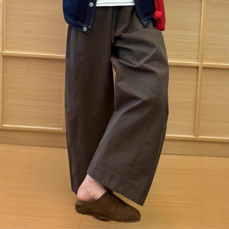 推荐！美拉德咖啡色松弛感气球裤女垂感显瘦休闲慵懒阔腿裤|undefined