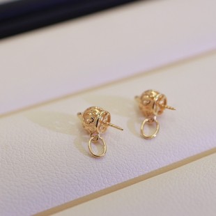 18K Gold Accessories Pearl Pendant Cut Out Design Style Picture with 9-10mm Pearls Without Chain Without Beads