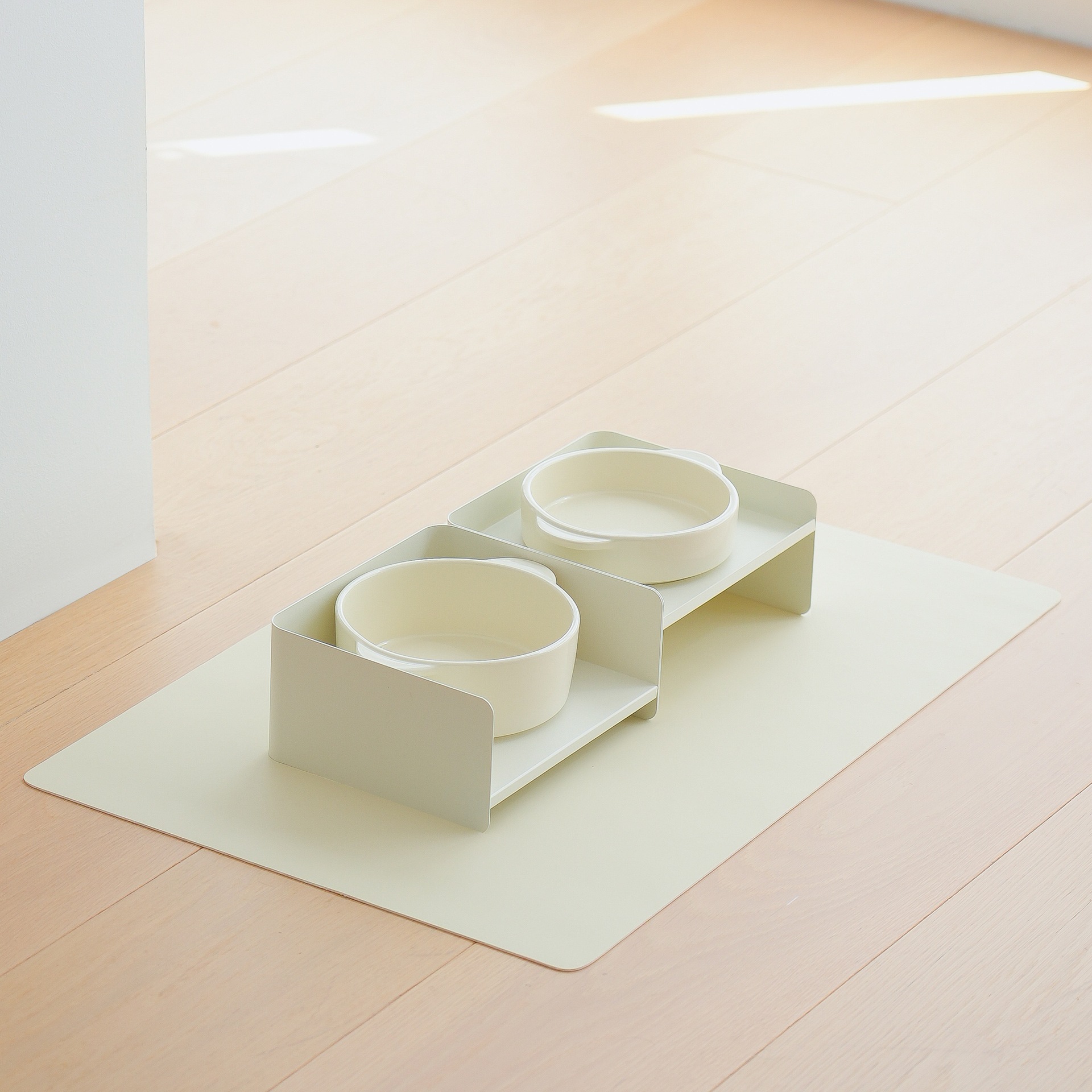 宠物猫咪陶瓷碗架购餐桌增高保护颈椎金属双粮食饭盆高度可调节