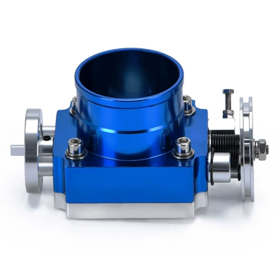 Car Modification Parts Universal Enlarged Air Intake Throttle Valve Mechanical Throttle Aluminum Alloy 70mm Throttle (Drossel) - blue