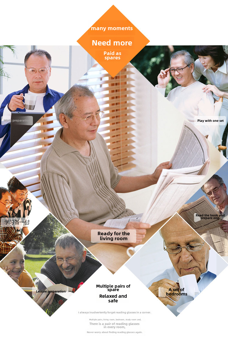 Hot ultra-light black frame glasses simple and generous presbyopia glasses running Jianghu exhibition finished reading glasses wholesale_voghion.com