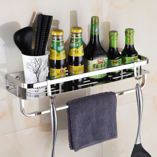 No punching towel rack bathroom storage rack wall-mounted bathroom 304 stainless steel toilet washbasin storage rack