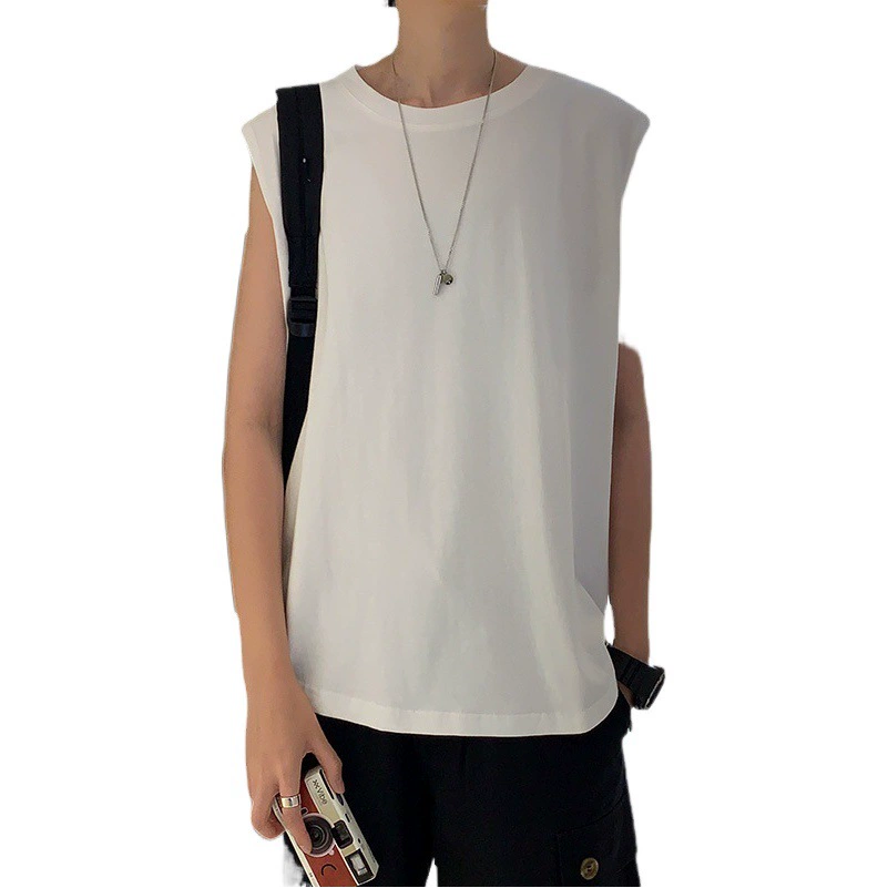 Спортивный жилет мужской модный брендовый жилет для фитнеса Свободная индивидуальность Модная летняя Толстовка для пар и подростков Футболка без рукавов