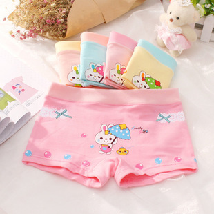 Children's underwear women's boxer pure pants cotton children's underwear baby underwear manufacturers wholesale a generation of hair