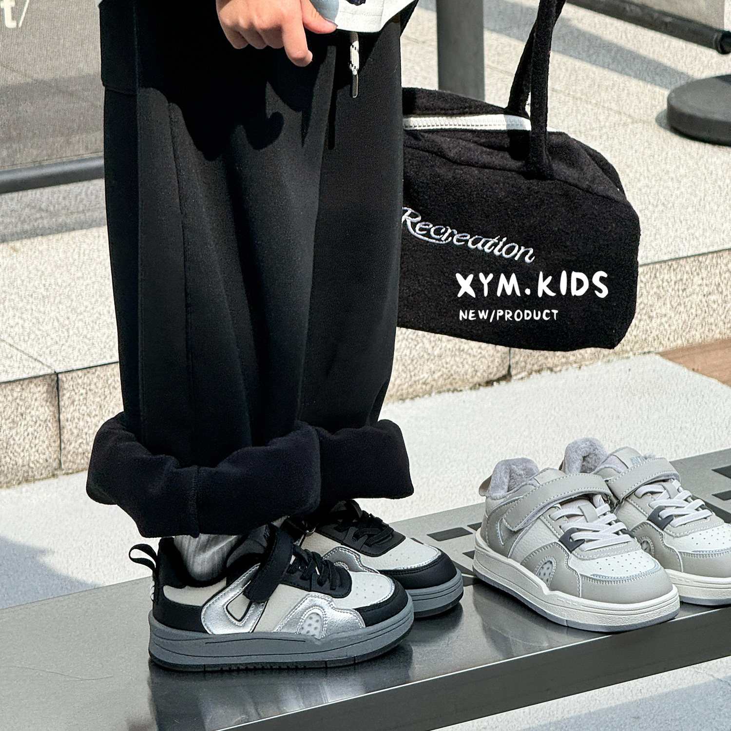 2025年冬季新款儿童二棉休闲鞋时尚百搭加绒保暖男女童运动板鞋