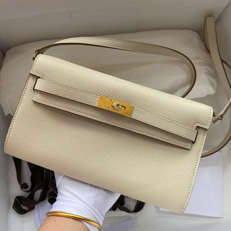 To go woc Kelly bag mini women's bag 2023 New Long wallet genuine leather cowhide shoulder messenger bag