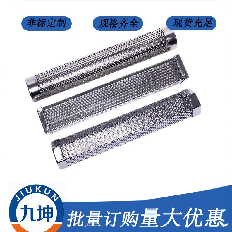 Stainless Steel Barbecue Smoking Tube Hexagonal Box Outdoor Cold Smoke Box Tool Food-Grade Stainless Steel Smoking Tube