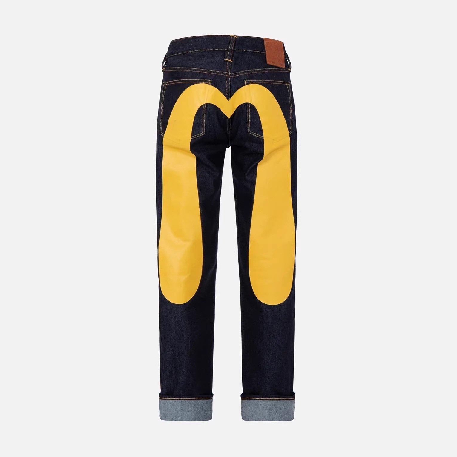 Jeans de Mujer de Mezclilla Estampados, de Tiro Alto y Pierna Recta, CM0072