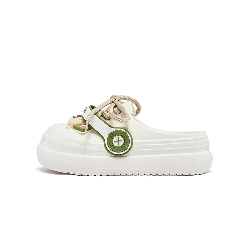 Zapatos de agujero de fondo grueso para mujeres 2025 nuevo verano lindo lindo y divertido para usar zapatillas deportivas en interiores y exteriores