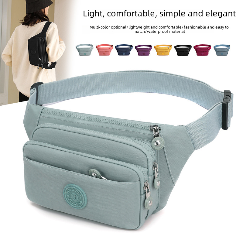 2024 New Colorful Casual Fashion Waist Bag Simple Minority Design Outdoor Sports Mom Shoulder Crossbody Chest Bag