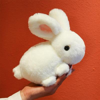 卡通小兔子毛绒玩具公仔白色玉兔玩偶大白兔布娃娃儿童生日礼物批