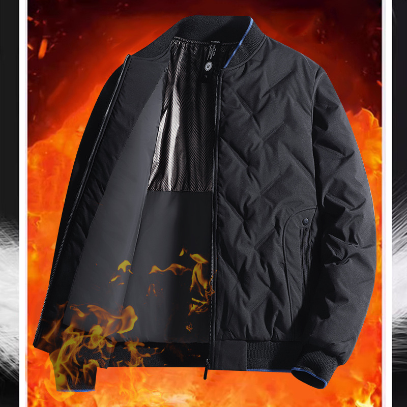 2024 Graphene White Duck down Jacket Men's Exclusive Stand Collar Thickened Warm down Coat Graphene Technology