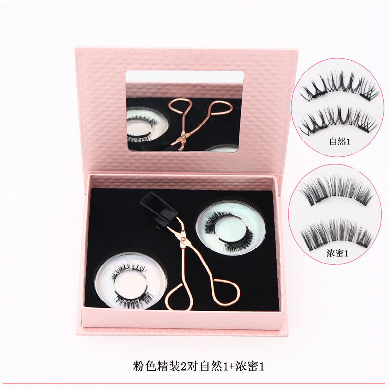 Quantum imán magnético de succión magnética sin pegamento natural largo y grueso transfronterizo pestañas falsas magnéticas populares europeas y americanas