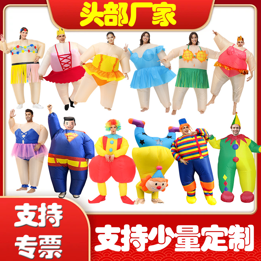 Reunión anual de payaso divertido traje de rendimiento Fiesta de Halloween traje de sumo traje inflable Ballet transfronterizo