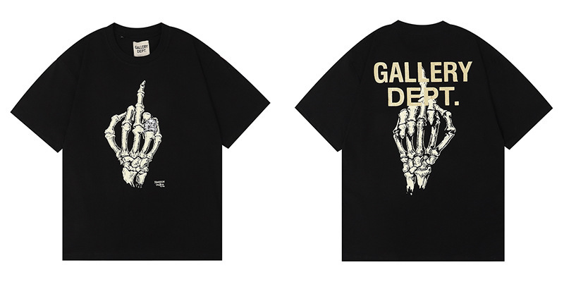 正確版GALLERY DEPT美潮洗水高品質プリント半袖高街落書きtシャツ|undefined