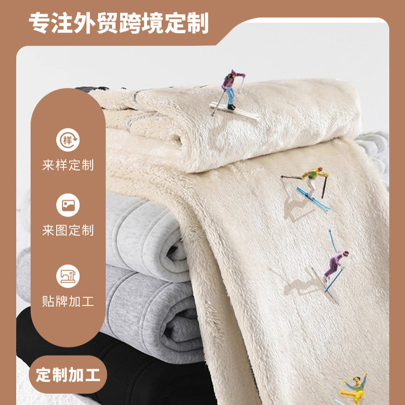 Lamb Wool Autumn and Winter Thickened Casual Pants High-Waisted Loose 2025 New Style Banana Pants Women's Pants with a High-End Feel Lamb Wool Autumn and Winter Thickened Casual Pants High-Waisted Loose 2025 New Style Banana Pants Women's Pants with a High-End Feel