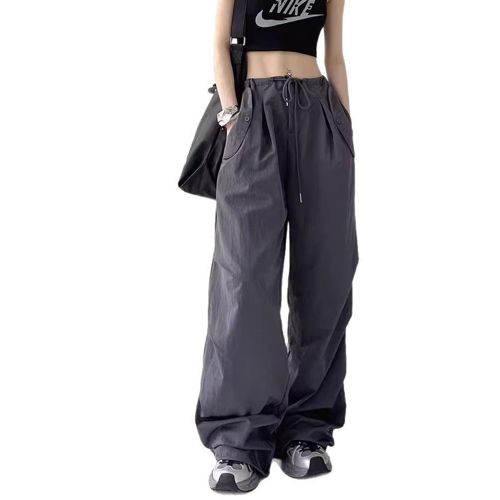 2025 nuevos pantalones casuales sueltos para hombres de moda coreana pantalones versátiles de verano delgados caer pantalones de trapazo de piernas anchas
