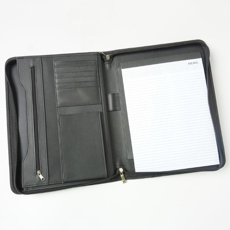 Business Office A4 Folder Can Hold Tablets, Notepads, Zipper Type, General Office Manager Folder, Can Be Labeled