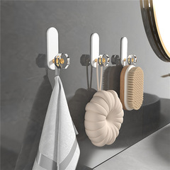 輕奢創意水晶鈎強力粘膠門後衣帽鈎衛生間毛巾掛鈎粘鈎子跨境專供