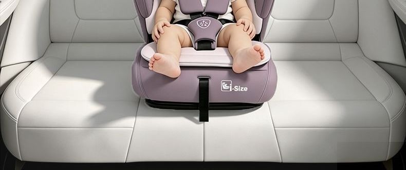 Simple rear seat safety seat for 12-year-olds, suitable for portable folding car seats for older children, children's car seat with cotton upholstery