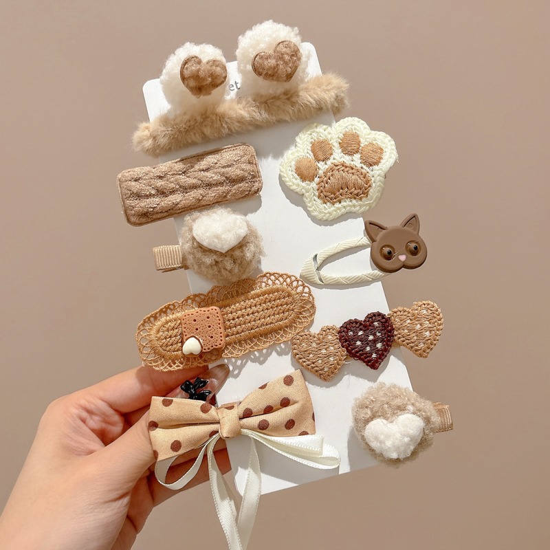 Horquilla para niños de otoño e invierno, sensación de alta calidad, no daña el cabello, pequeña fragancia, horquilla de felpa para niña, tocado, lindo clip lateral