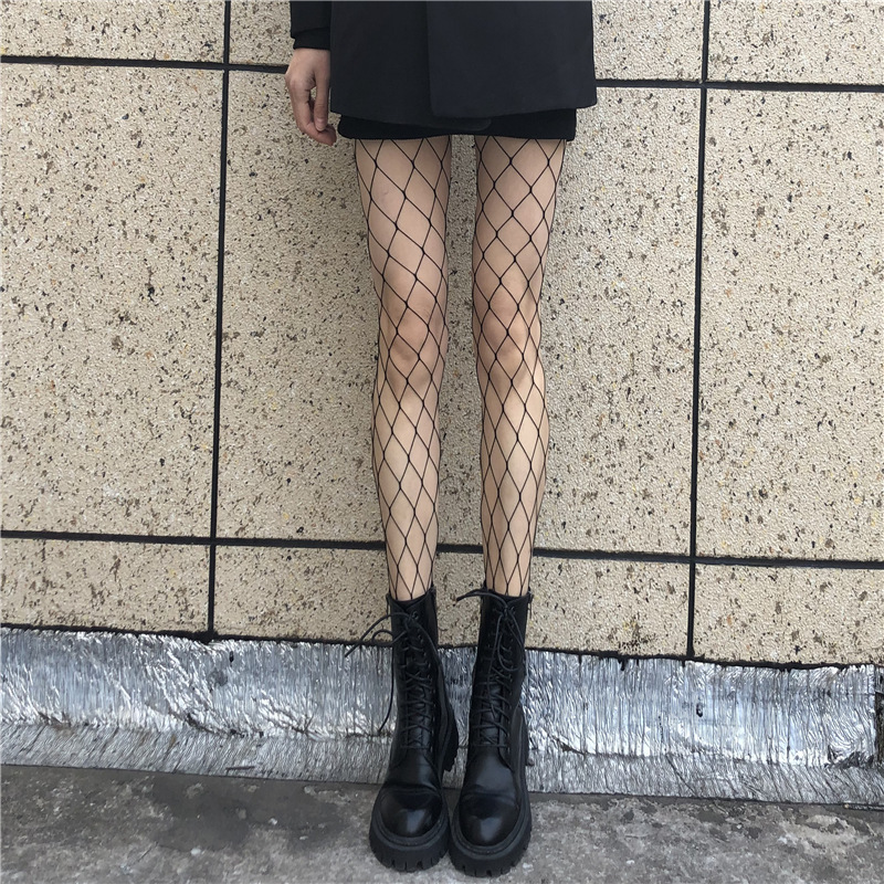 白い花柄ロリータ風ストッキング レディース 春秋 薄手 セクシー 感性 森ガール 美脚 ネットソックス|undefined