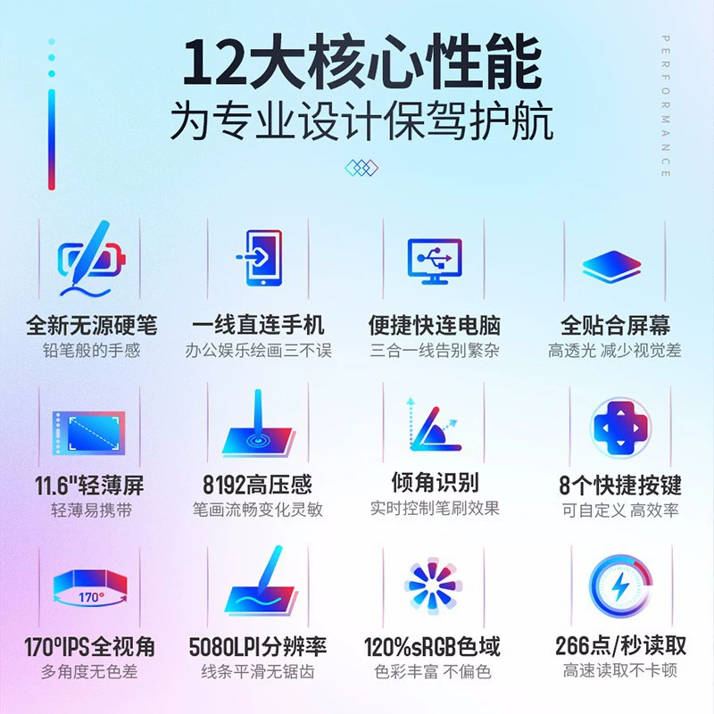 Камвас 12 от Huion может подключаться к мобильному телефону как цифровой экран, новый экран с жестким пером для рисования, полностью интегрированный экран для рукописного ввода LCD