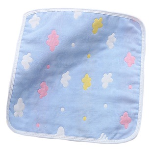 Baby saliva towel wholesale baby gauze wash towel kindergarten cotton small square towel children's products wholesale
