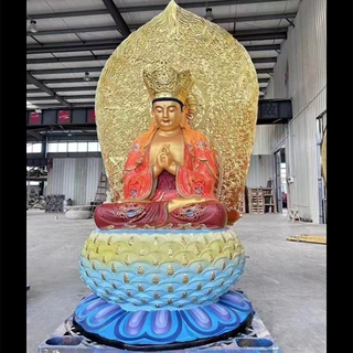 毗卢遮那佛九华山地藏王菩萨铜雕摆件法师帽玄奘闵公寺庙娑婆三圣