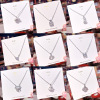 Silver brand small design necklace stainless steel, Japanese and Korean, simple and elegant design, wide color palette, internet celebrity