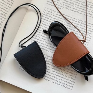 Women's Glasses Storage Lanyard Multifunctional Leather Sunglasses Holder Necklace Halter Magnetic Neck Decoration Hanging Chain Accessories