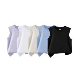 儿童纯色背心夏季坎肩t恤衫上衣学生班服活动服LOGO图案可定制
