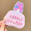 Fuchsia nail stickers