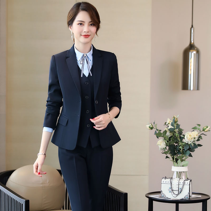 西装套装女春秋时尚气质女神范高端职业装正装酒店经理前台工作服