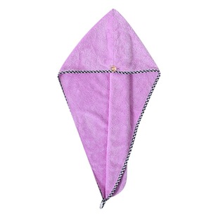 Wholesale coral fleece shower cap Hemming hair dry hair towel dry hair cap absorbent thickened turban beauty salon gift