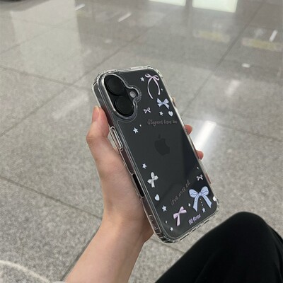 Apple, iPhone 17 с бантиком, совместимый чехол для телефона, iphone, 16promax, защита при падении