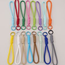 涤纶单股伞绳钥匙扣钥匙圈手工diy背包扣挂包手机链饰品配件批发