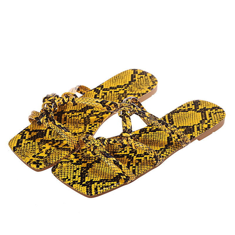 flat-bottomed snake-print slippers wholesale women s clothing Nihaostyles NSJJX67779