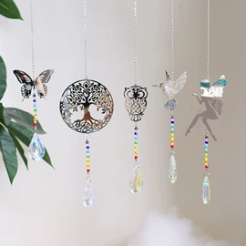 水晶工艺品;风铃;钥匙扣及钥匙扣配件