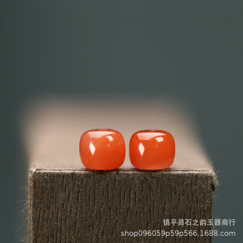 Natural Southern Red Persimmon Red Agate Old Type Beads 6*5mm DIY Bracelet Bracelet Necklace Accessories Accessories Jewelry B98