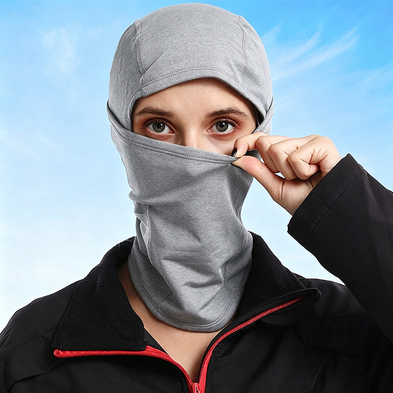 Factory Direct Sales Cycling Warm Headgear, Bicycle and Motorcycle Full Headgear, Windproof and Cold-Proof Face Protection Ski Headgear