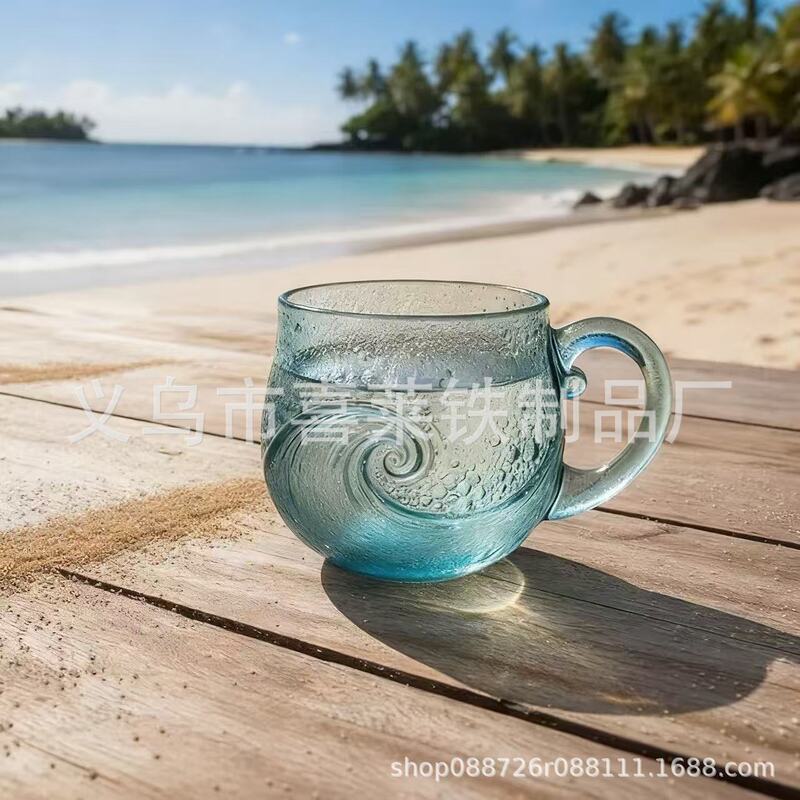跨境新款Sea Glass Wave Mug海浪杯马克杯|undefined
