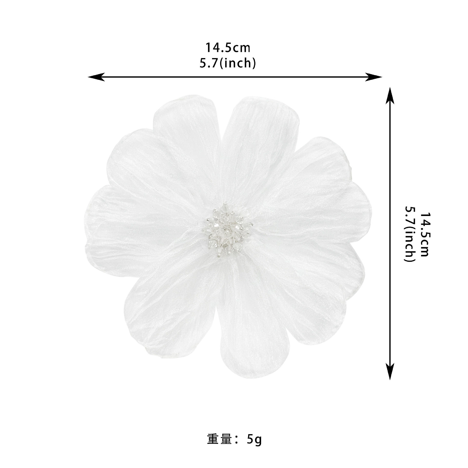 Gran tamaño de goma negro y blanco decoración clásica primavera y verano accesorios para el cabello malla 3D accesorios estereoscópicos vestido de boda tocado image 5
