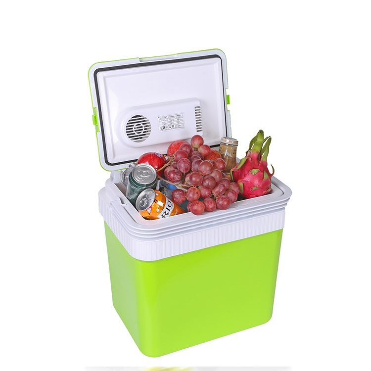 Nuevo 24l al aire libre portátil refrigerador del coche camping pequeño refrigerador aislado hogar coche de doble uso mini refrigerador