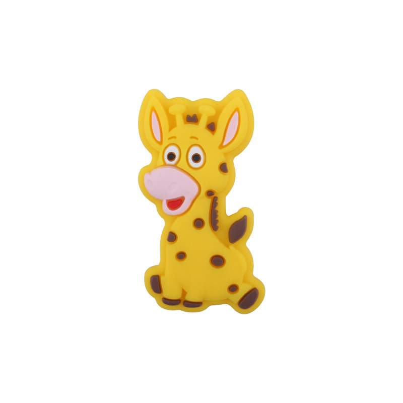 Bebé suministros de dibujos animados animal silicona jirafa mordedor creativo DIY bebé molar pezón anti-gota cadena Accesorios