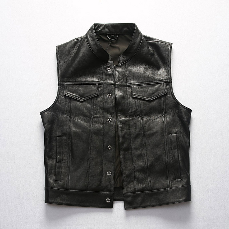 leisure time Halley vest Confusion genuine leather locomotive Vest men and women Add fertilizer XL Vegetable tanned Sheepskin Vest