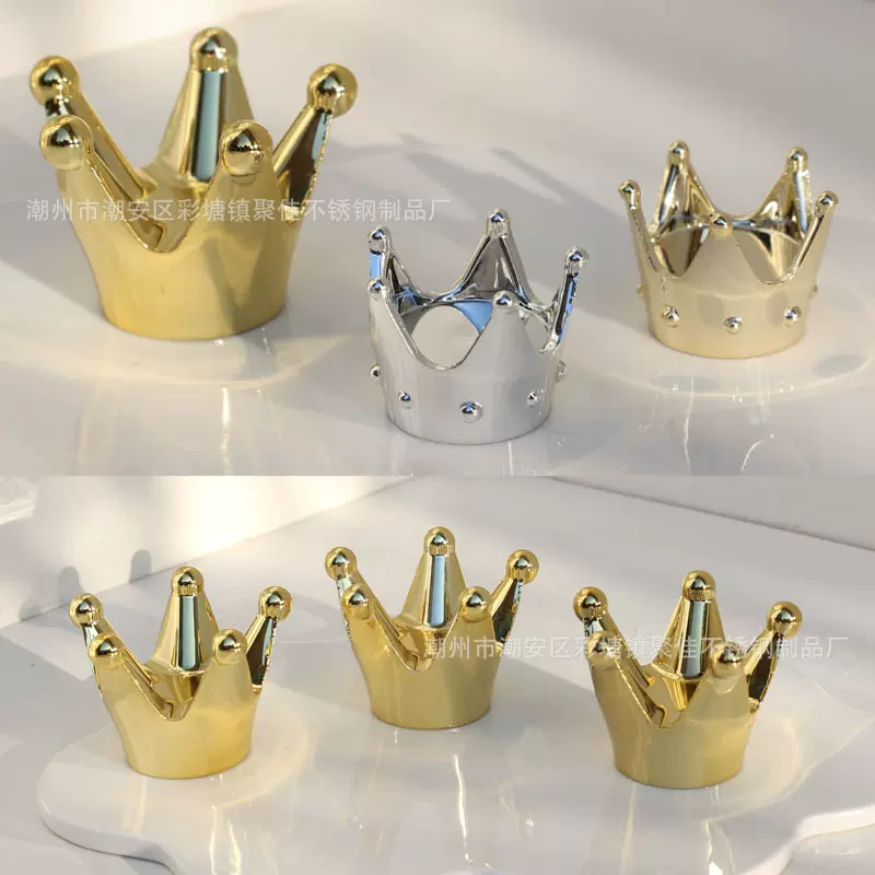 装饰锅盖顶珠提手玻璃盖把手皇冠珠造型电镀养生壶盖纽