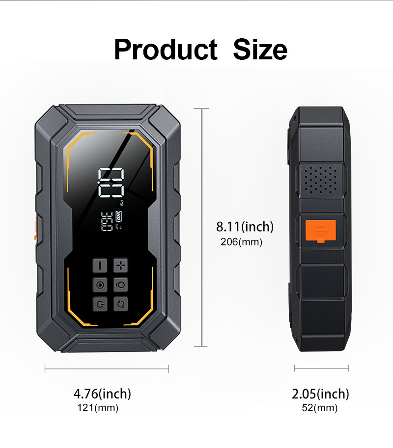 Cross-Border Car Emergency Starting Power Supply, Air Pump, All-In-One Machine with Power Bank, Car Air Pump