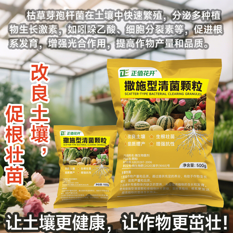清病菌颗粒撒施型防病害瓜果蔬菜大田作物颗粒剂WZN2病害防治|undefined